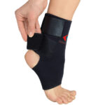 Faixa de pé de neoprene, medicinal,elástica com fecho de velcro